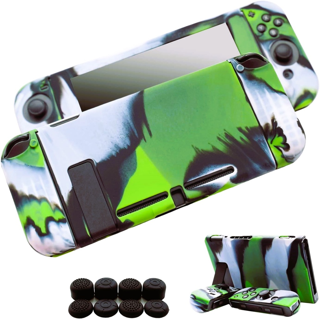 FUNDA SILICON NINTENDO SWITCH CAMUFLAJE VERDE