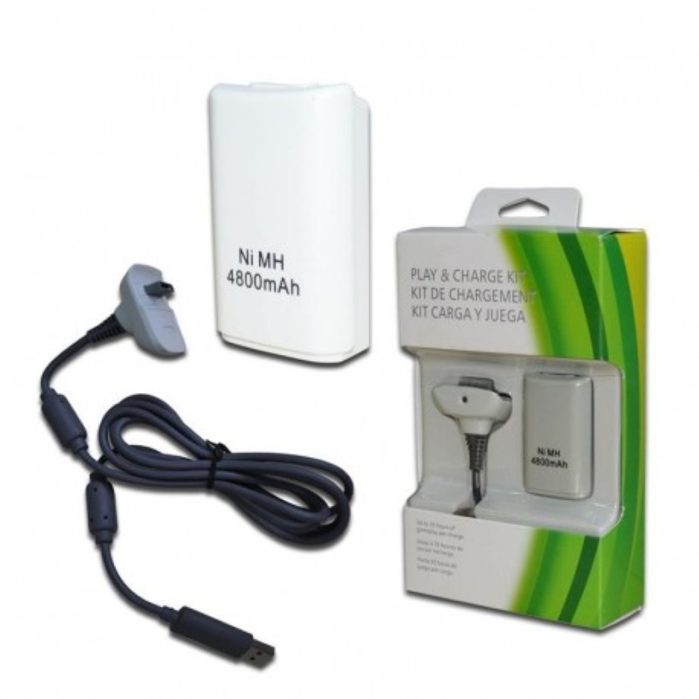 BATERIA Y CABLE XBOX 360 4800 MAH