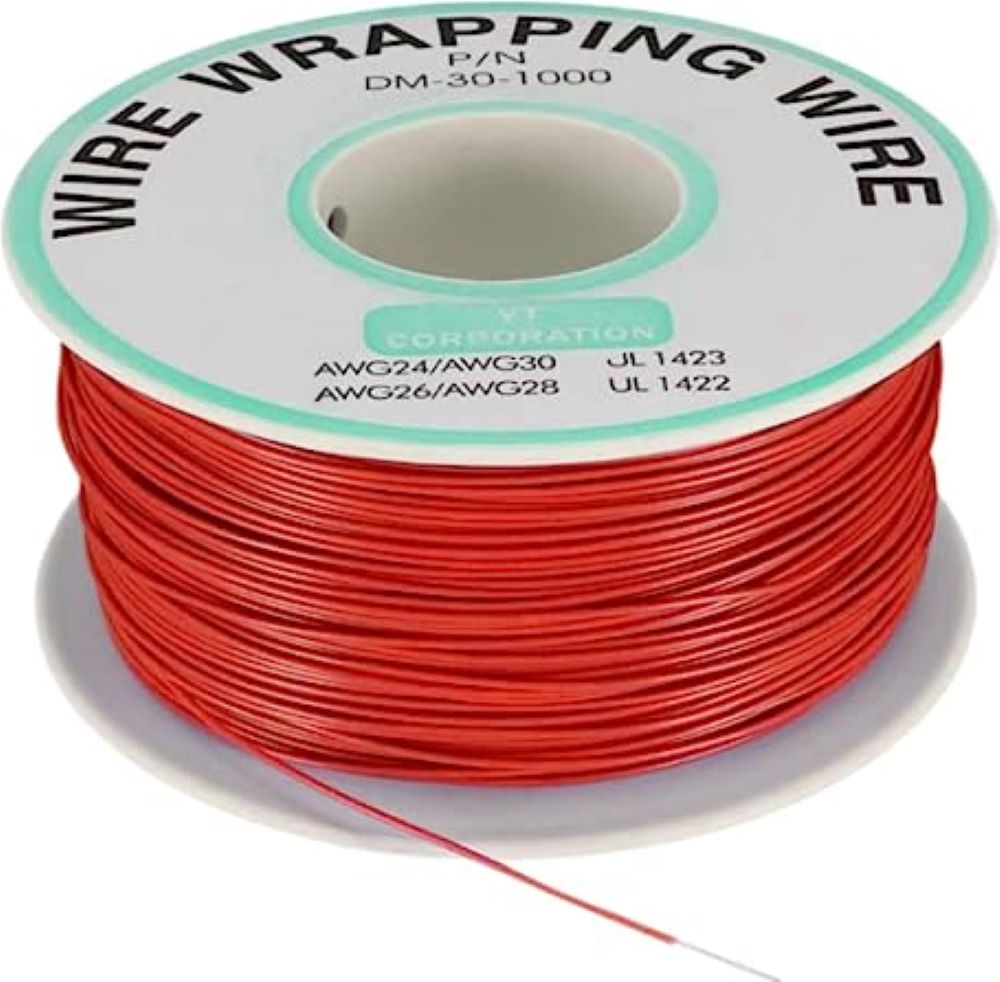 CABLE AWG CALIBRE 30 BOBINA ROJO