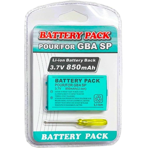 [0411] BATERIA NINTENDO GBA SP 850 MAH