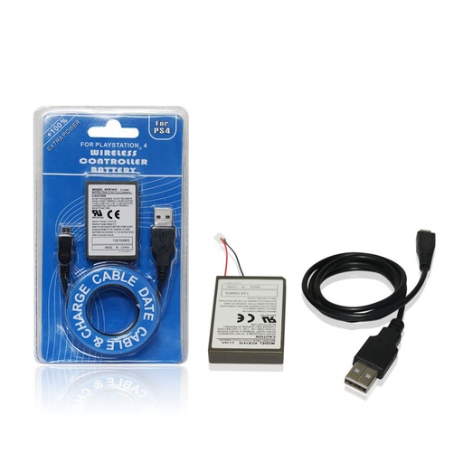 [0401] BATERIA Y CABLE PS4 2000 MAH