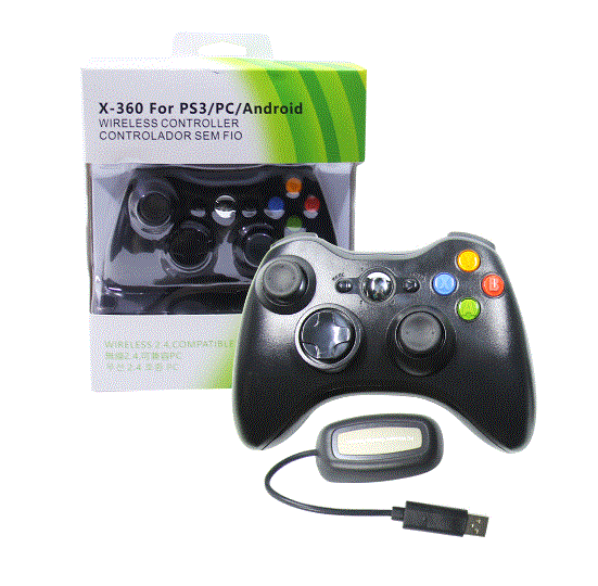 [1360] CONTROL XBOX 360 Y ADAPTADOR INALAMBRICO GENERICO